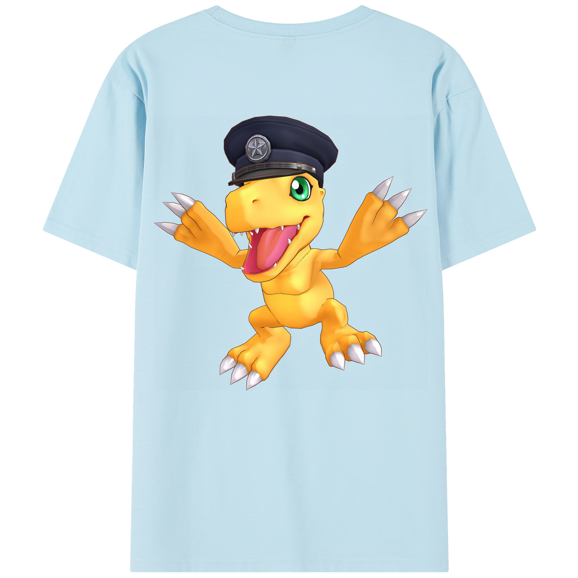（画像用） Digimon デジタルモンスター/デジモン 綿100％半袖Tシャツ（背面プリント）